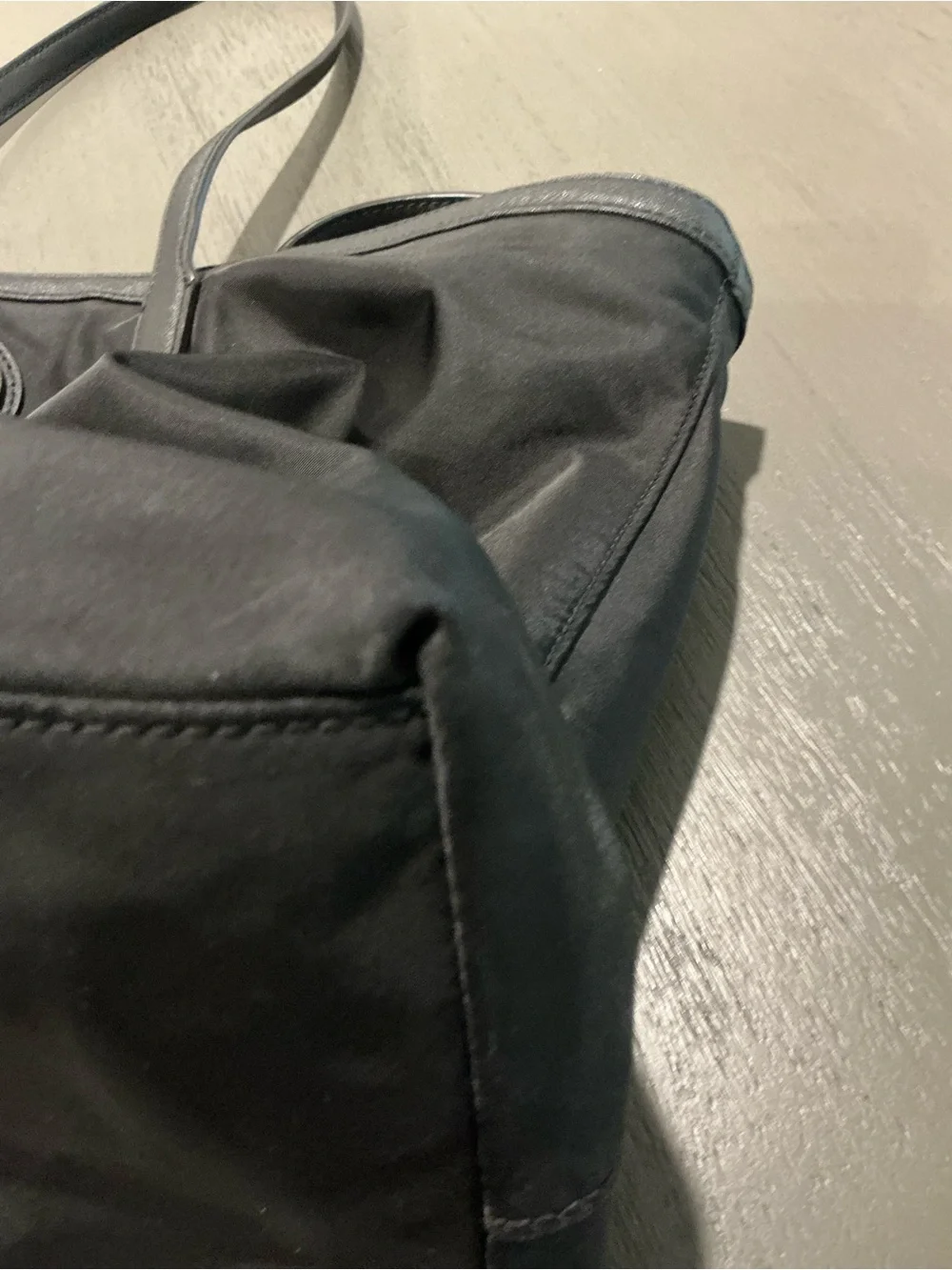 Tory Burch Black Nylon Ella Logo Tote